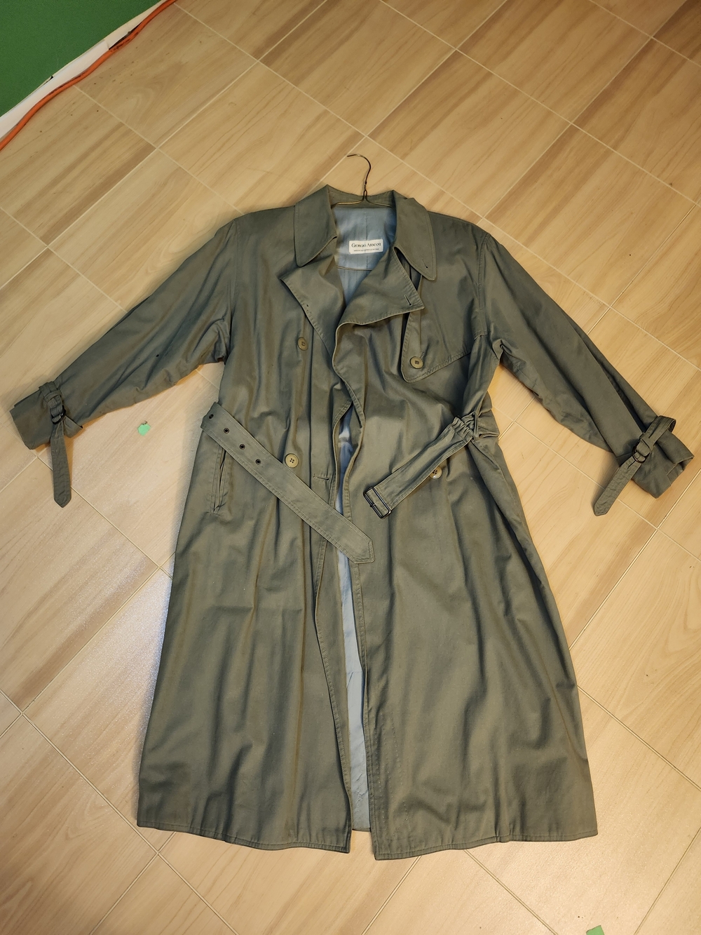 Men's Giorgio Armani 42 Vintage Trench Coat